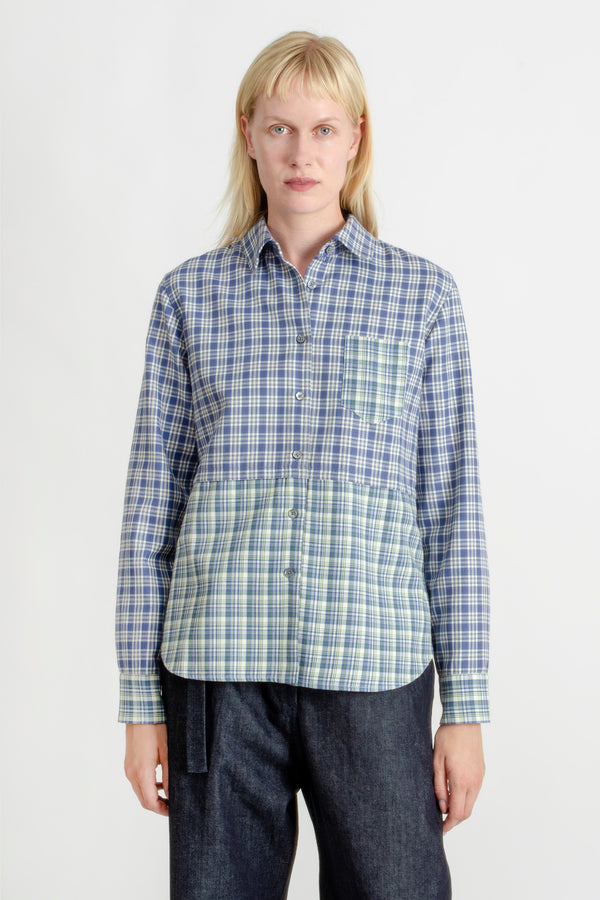 Carol Shirt Sage Flannel Check