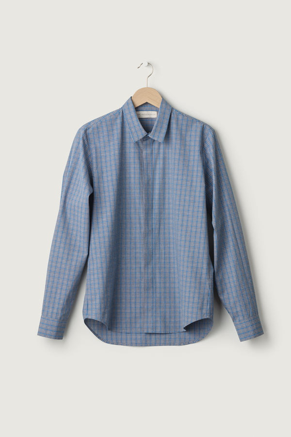 Cary Shirt Steel Cotton Check