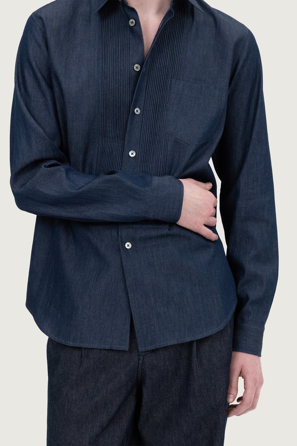 Chris Shirt Pleats Denim no. 2