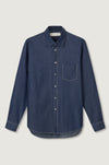Chris Shirt Denim White Stitch