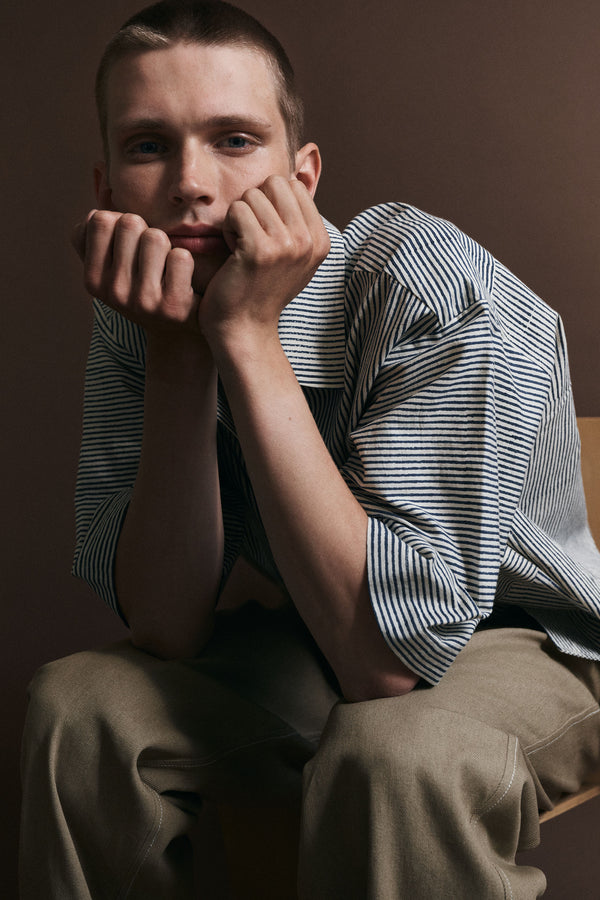 Fred Shirt Twill Block Print Stripe