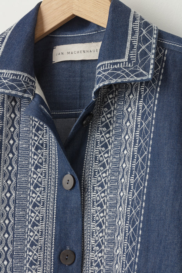 Kim Shirt Jacket Denim no.2 Embroidery