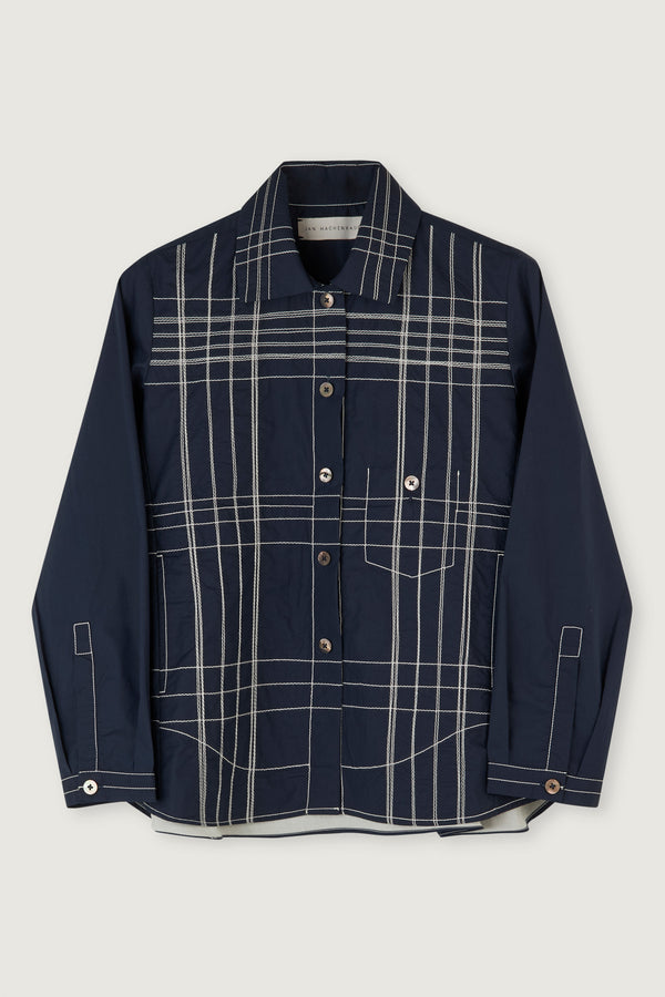 Kim Shirt Jacket Quilt Check Design