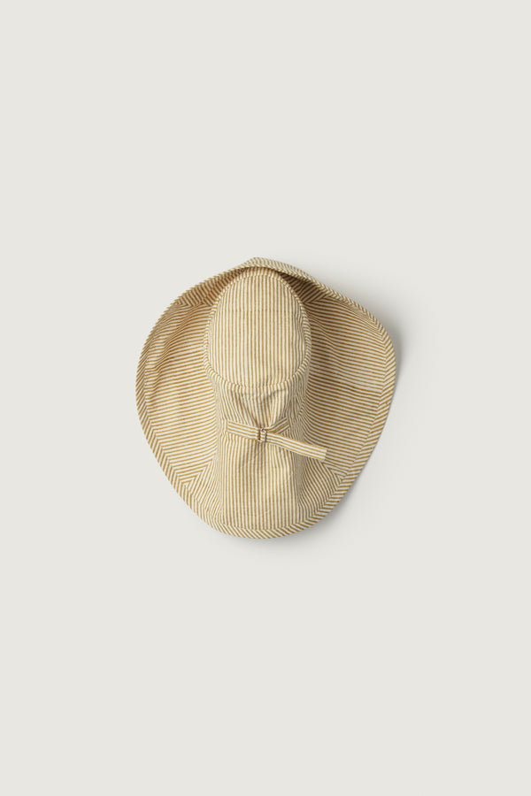 Sunny Hat Block Print Stripe Ocra