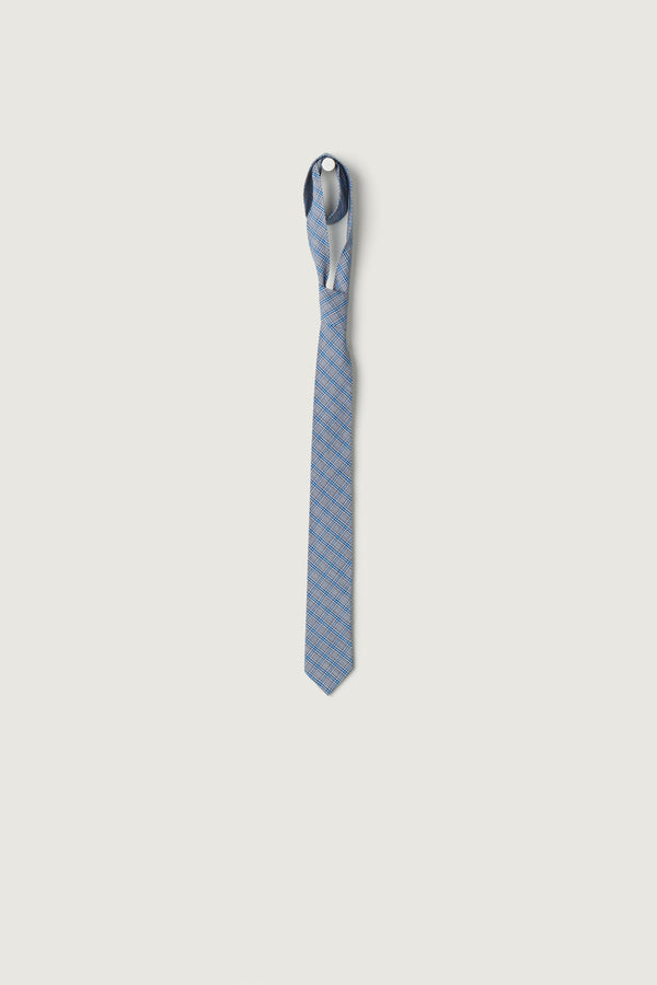 Tie Steel Cotton Check