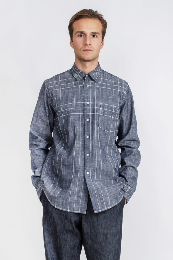 Chris Shirt Quilted Chambray